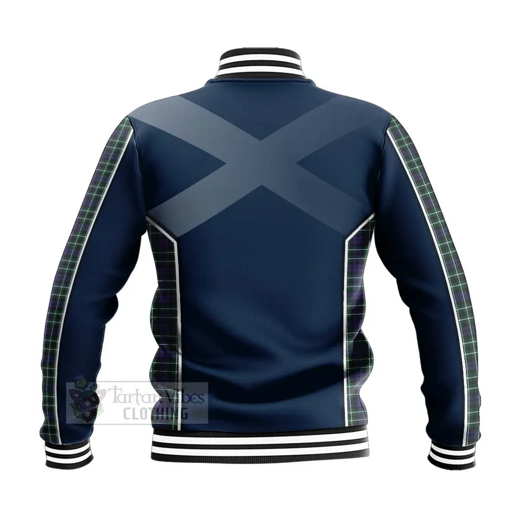 Allardice Tartan Baseball Jacket with Family Crest and Scottish Thistle Vibes Sport Style