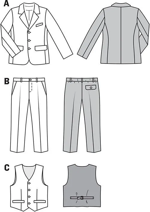 Burda BD9443 Boys' Suit Pattern | Advanced