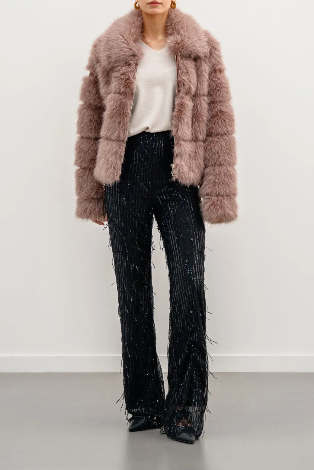 FUR ZIPPER JACKET