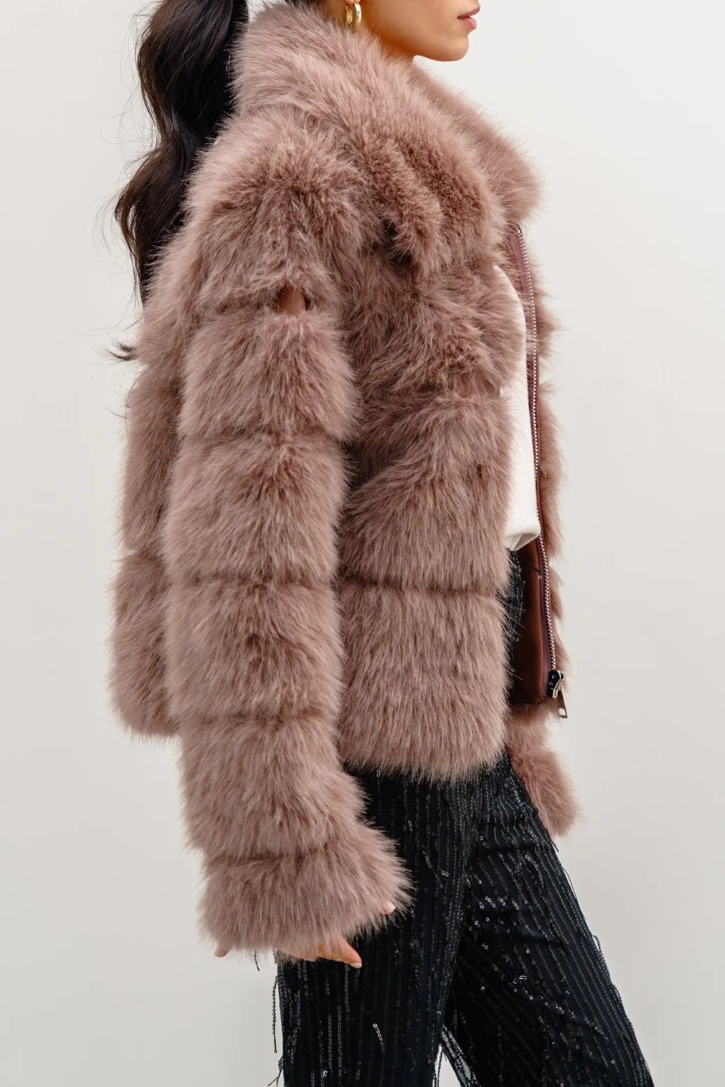 FUR ZIPPER JACKET