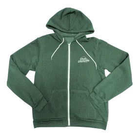 Heather Forest Green Zip Up Hoodie