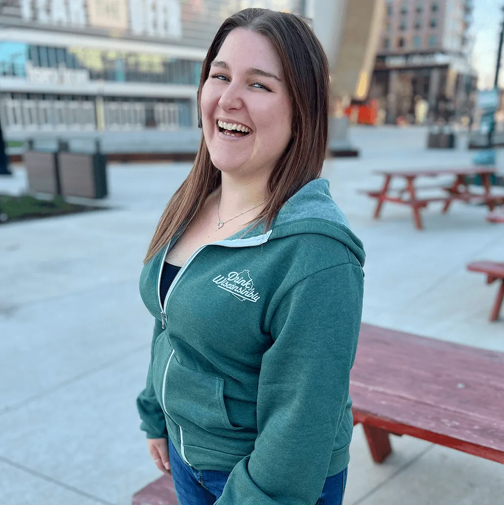 Heather Forest Green Zip Up Hoodie
