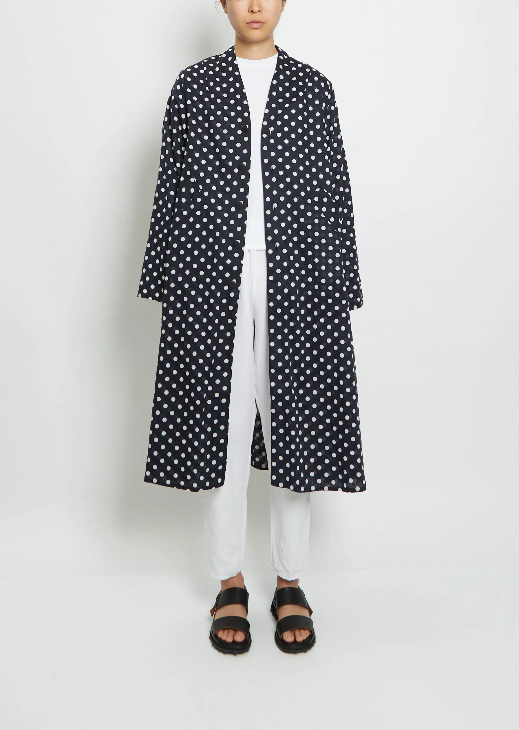 Long Sleeve Button Down Duster