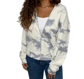 Tie Dye Hoodie Bershka Jacket - Grey